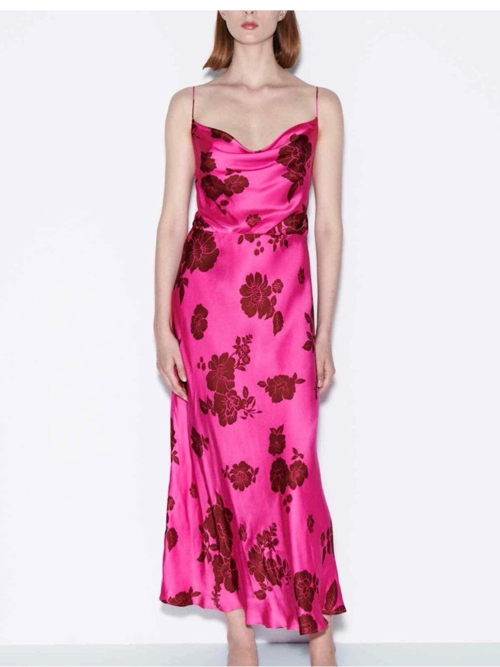 Zara Satin Slip On Dress